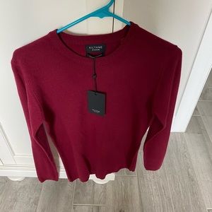 KILTANE of Scotland deep burgundy 100% cashmere sweater size S bought in LONDON!